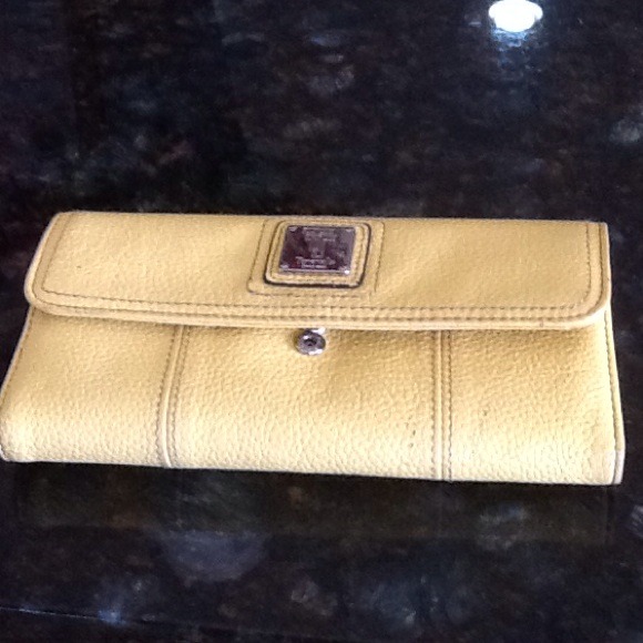 Yellow leather wallet