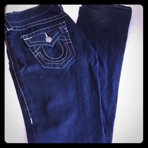 True religion size 25 black jeans