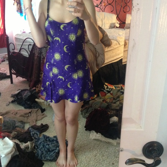 Moon and stars celestial night gown