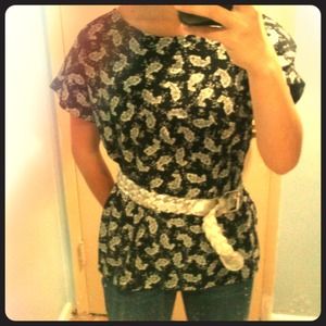 Black and white shirt