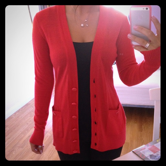 Tory burch red jacket size extra small
