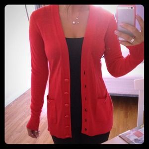Tory burch red jacket size extra small