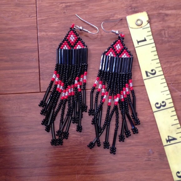 ✳️PRICE DROP✳️ Hand Made Native American Earrings - Picture 2 of 2