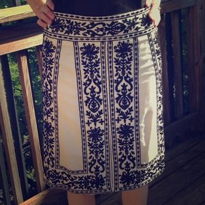 SOLD!! Etcetera off-white beaded skirt