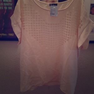 chiffon square cut out top by timing