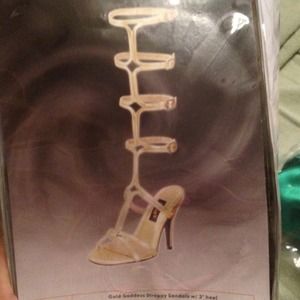 Gold Gladiator sandals-Holding
