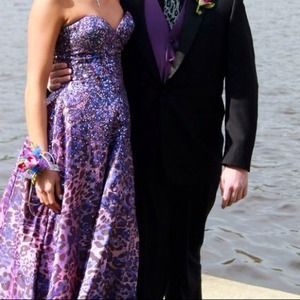 2012 Cheetah Print Alyce Prom Dress