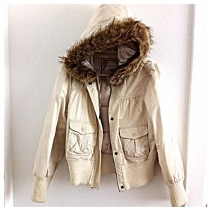 Fur Hooded Bomber Jacket