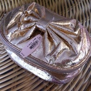 Victoria's Secret gold makeup bag