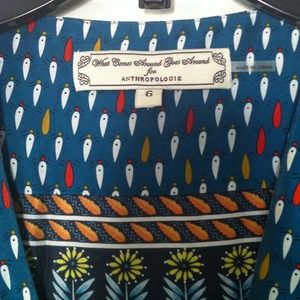 Anthropologie Dresses - Patterned Silk Anthropologie Dress Anthropologie Dresses - Patterned Silk Anthropologie Dress