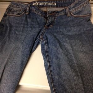 Light denim skinny jeans