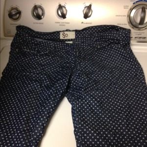 Heart print ankle skinnies