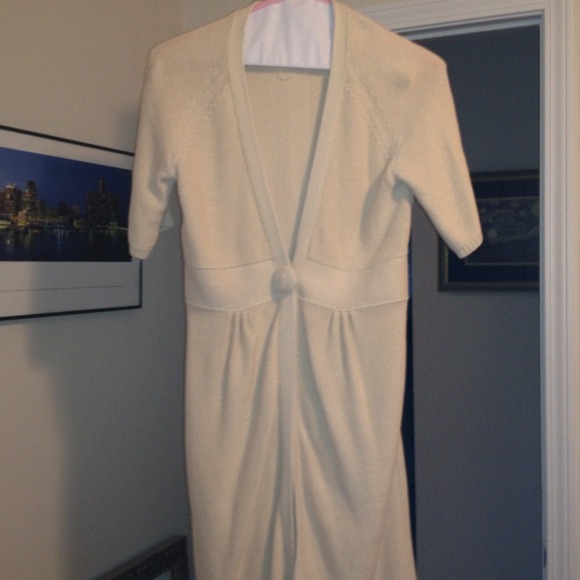 Long cream sweater