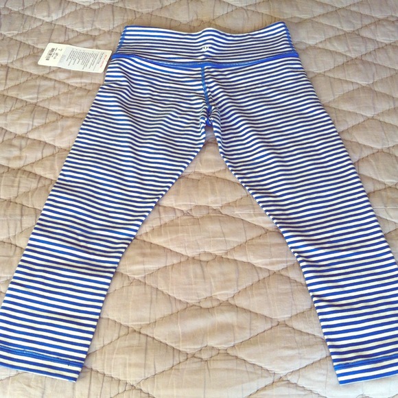 SOLD Lulu classic stripe blue crops