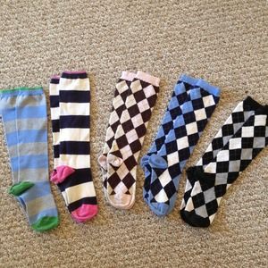 Assorted J Crew knee-high socks