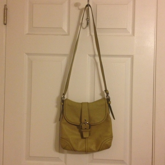 Mustard colored coach cross body