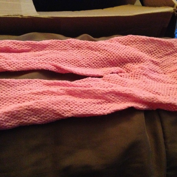 Pink fishnet stockings