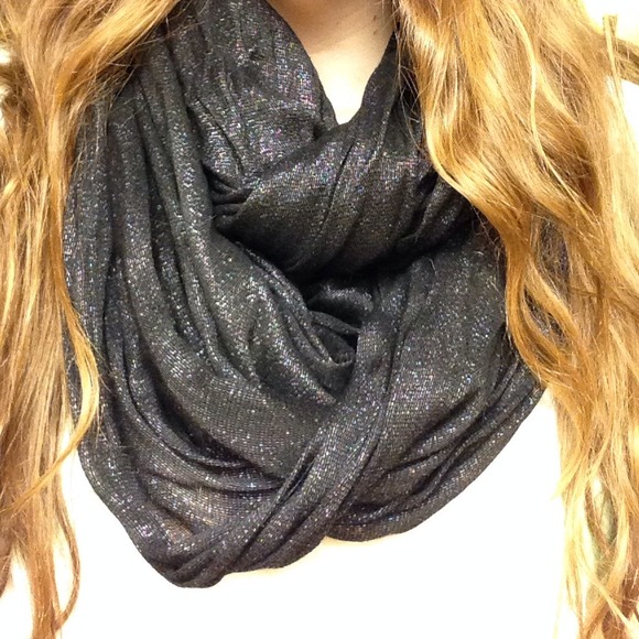 Black sparkled infinity scarf