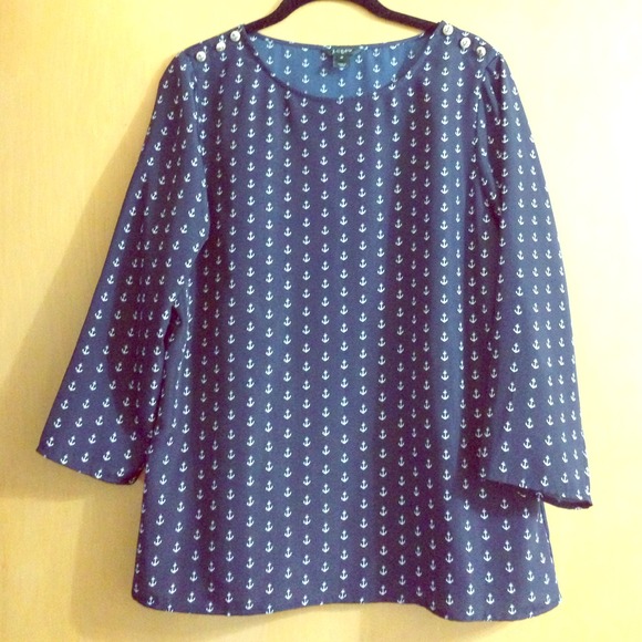 Reduced 🎉 Super fabulous J. Crew anchor blouse