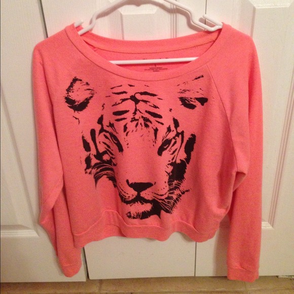 Neon pink tiger sweater