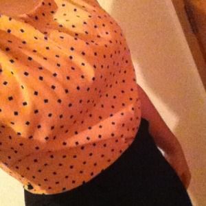 black and peach formal dress