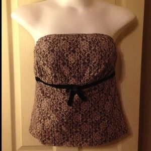 Dusty pink lace bustier