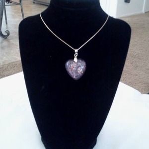Specially made organic necklace-heart shape