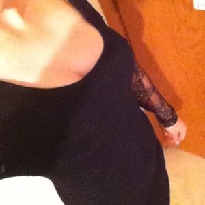 black/ lace sleeve