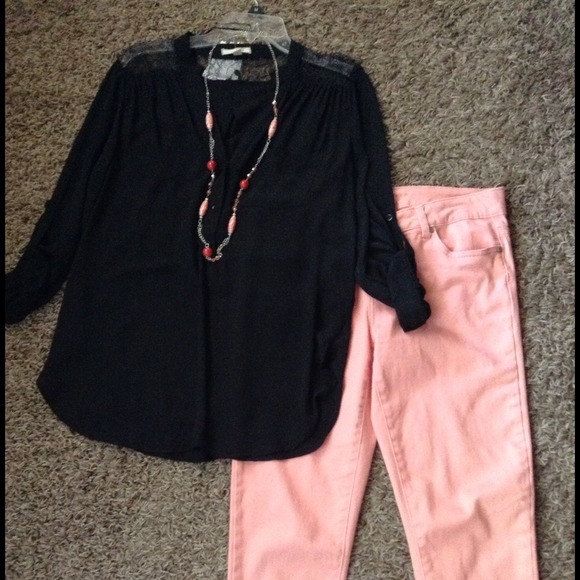 Peach capris