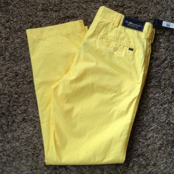 Yellow men's pants. Thin.