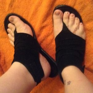 Black gladiator sandals