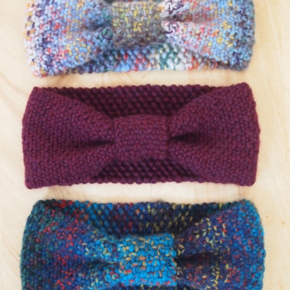 100% Pure New Wool Knit Head Wrap Headband Warmer - Picture 3 of 4