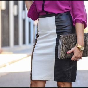 Faux Leather Pencil Skirt