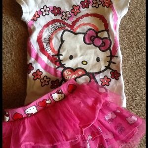 Girls 18 months Hello Kitty skirt set REDUCED $7