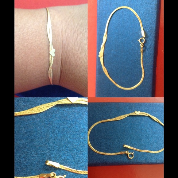 SOLD SOLD Stamped 14 karat gold bracelet