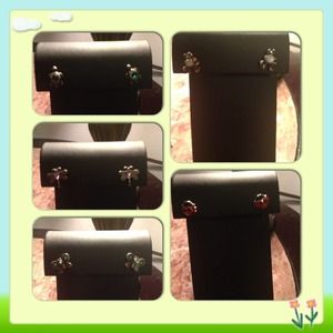 🦋🐢🐞🐸5 pair of nickel free earrings