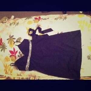 Simple black short dress