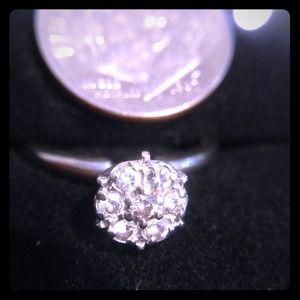 10k white gold Promise Ring/ engagement ring