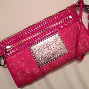 Hot Pink Coach Poppy Wristlet
