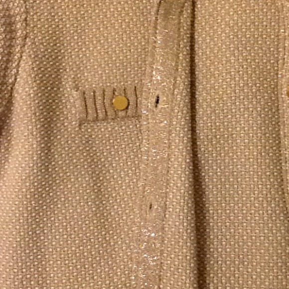 Tan/Ivory tweed cardigan jacket, size M. NWOT - Picture 3 of 3