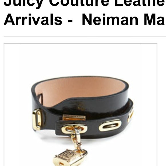 JuicyCouture Leather bracelet w Gold Plated accent