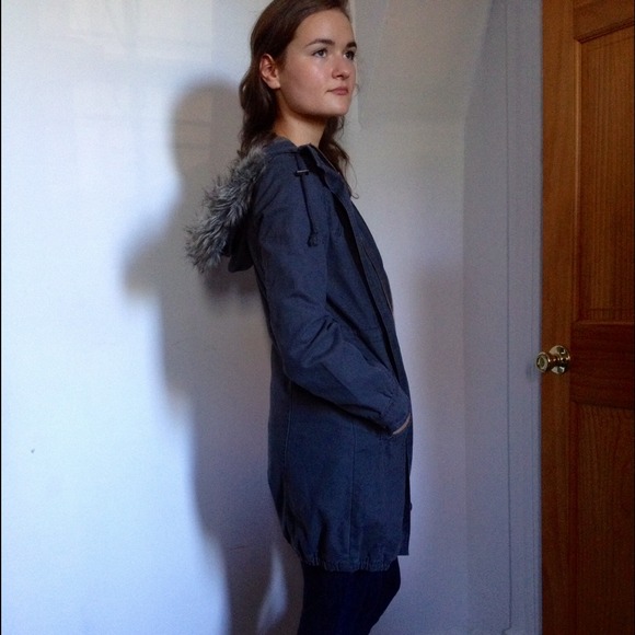 Jacket with Faux Fur Lined Hood