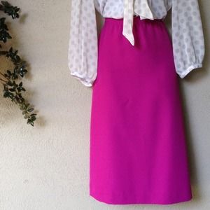 💗 Vintage hot pink secretary skirt 💗