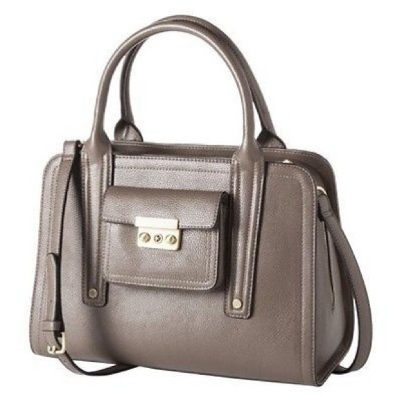 3.1 PHILIP LIM FOR TARGET TAUPE MED SATCHEL  BAG