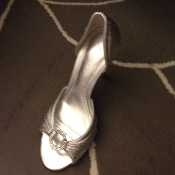 Silver Aldo heels