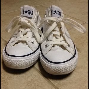 Used white Converse. Women's size 6.