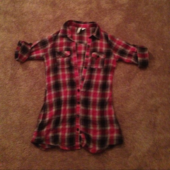 Plaid Button up Top
