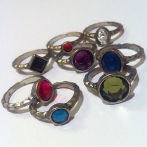 Stackable Gemstone Ring Set