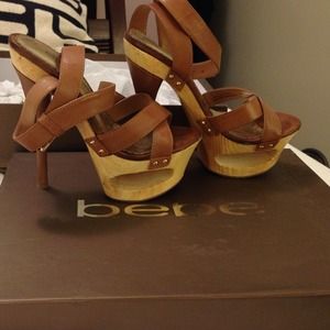 Bebe cognac sandals