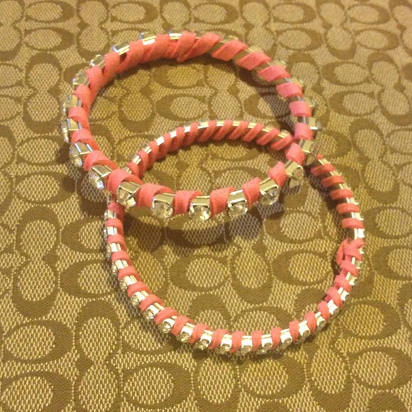 Hot pink bracelets